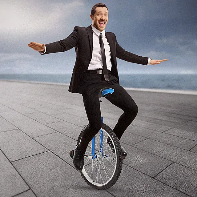 154lb Outdoor Wheel Unicycle Free Standing Wheel Bike Unicycle Height Adjustable
