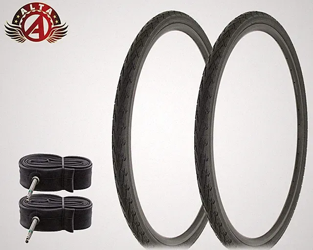 2 ALTA BICYCLE WIRE BEAD 700 x 40c BLACK DURABLE TIREs CORDOBA w/60mm TUBES.