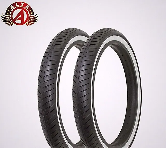 2 ALTA BICYCLE WIRE BEAD FAT TIRE SMOOTH 20 x 3.00 BLACK/WHITE SLICK RIDER TREAD