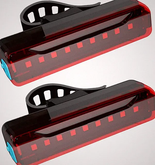 2 Pack LED Bike Tail Light,1200Mah Runtime 50 Hours,Usb Rechargeable Bicycle Rea