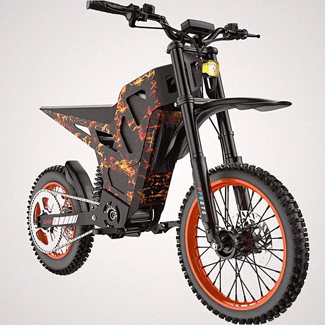 ADULT ELECTRIC DIRT BIKE PEAK 3000W 48V 21AH OFF-ROAD BICYCLES 40MPH E-BIKE US~