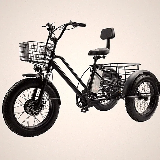 Adult Large Storage Snow & Beach Tricycle 3 wheel 4.0 Fat Tire Tricycle E4