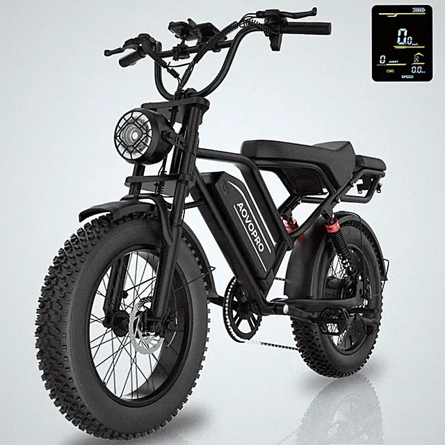 AOVOPRO 20" Fat Tire electric bike 750W 31MPH Off-Road mountain Ebike for Adult