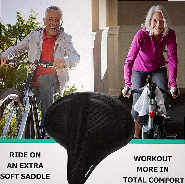 C40 Ultra Comfortable Oversized Bike Seat - Memory Foam Padded, Extra Wide Bi...