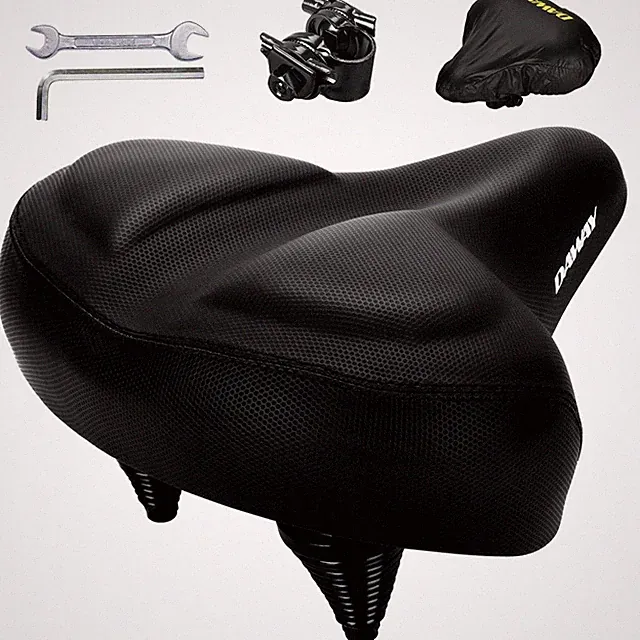 C40 Ultra-Comfortable Oversized Bike Seat - Memory Foam Padded, Extra Wide So...