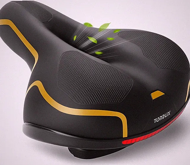 Comfortable Bike Seat for Men Women with Dual Shock Absorbers, Memory Foam Bicyc
