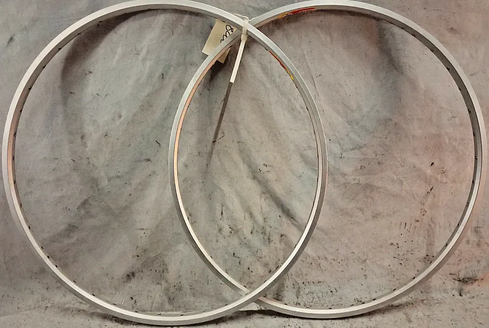 FIR MT232 193 700c Tandem Road Bike Rim Set 40S Silver Italian Made Doublewalled