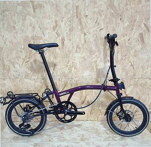 MINT 16 inch - T9D purple three fold bike 9-speed disc brake 349 three fold bike