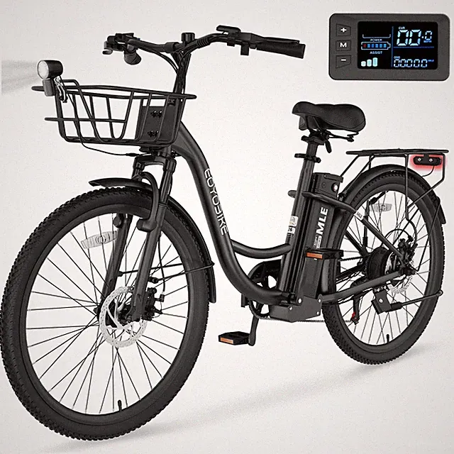 NAIZEA 26" Electric Bike Adults 700W Peak Electric Bicycle 36V 10.4Ah Battery