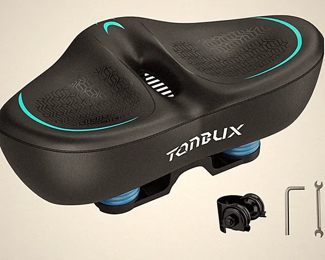 Noseless Bike Seat for Men & Women, 6cm Padding Extra Comfortable Bike Seat C...
