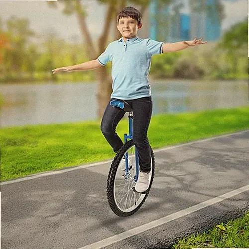 Outdoor Wheel Unicycle Free Standing Unicycle Wheel Bike Height Adjustable 154lb