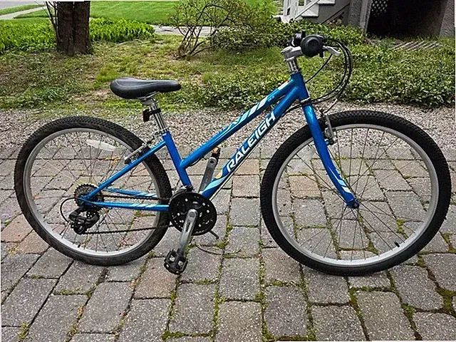 Raleigh Eva 26 Hybrid Bike Men's Size Small Blue Great Condition