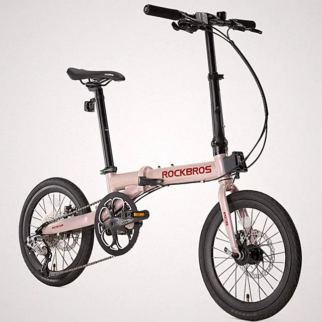 ROCKBROS ACS 16"Folding Bike 9-Speed Gears Folding Aluminum Frame Disc Brakes