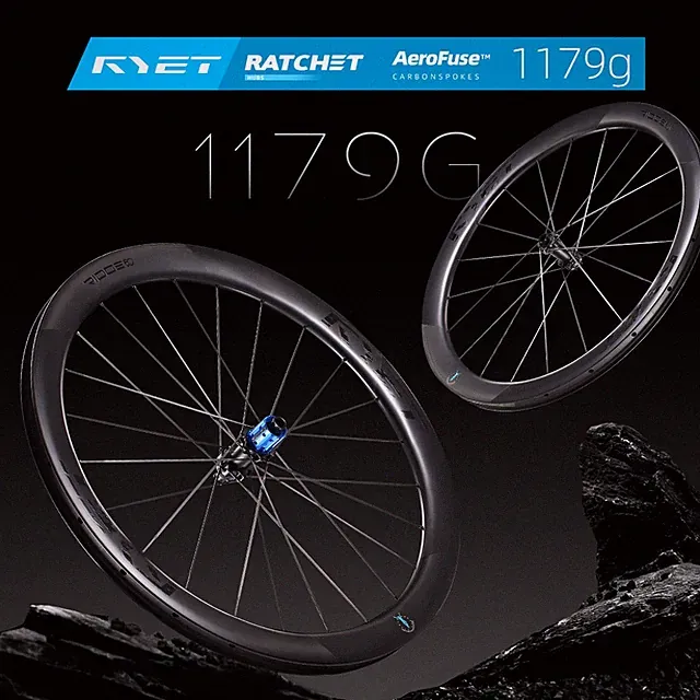 RYET RIDGE Carbon Road Bike Wheelset 1179g Disc Brake Ceramic Ratchet